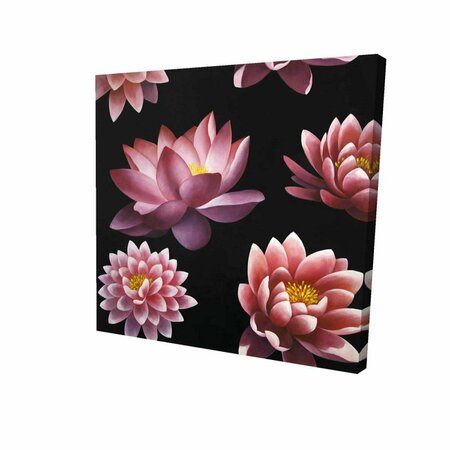 FONDO 16 x 16 in. Lotus Flower Pattern-Print on Canvas FO2791998